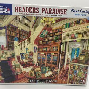 White Mountain Puzzles Reader's Paradise 1000 Large Piece Jigsaw Puzzle #1244